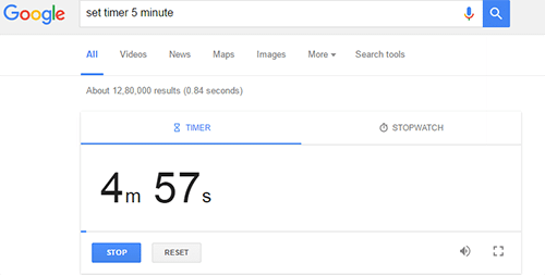 awesome features of google everyone should know set 5 minute timer